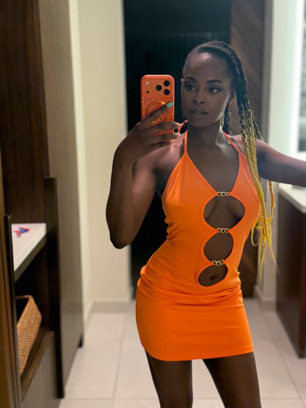 Orange Mini Dress